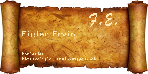 Figler Ervin névjegykártya
